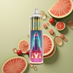 JNR Rocket-X 12400 Třešňový Melounový Mrazík s RGB Osvětlením a Nastavitelným Průtokem Vzduchu